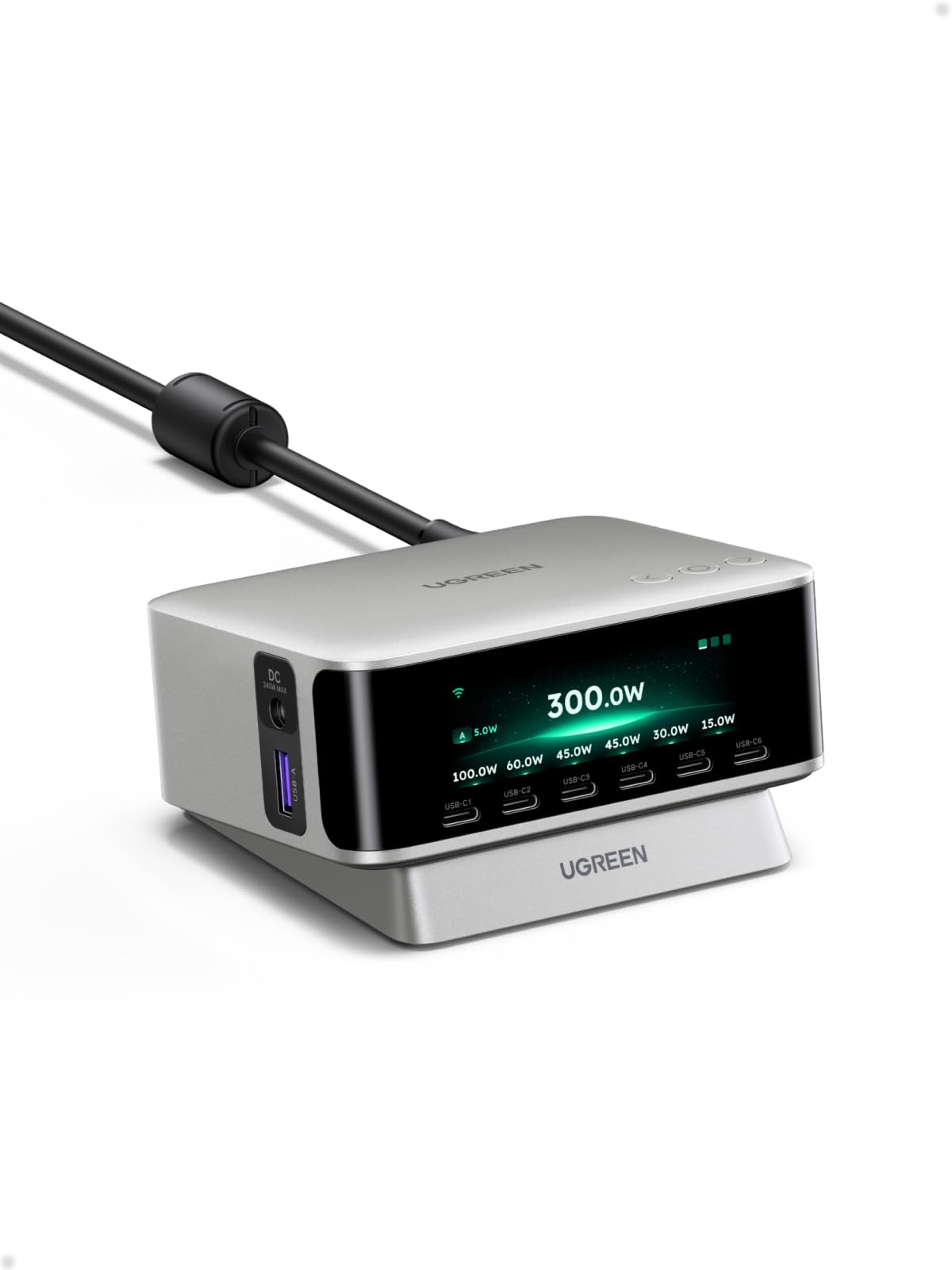 Chargeur USB-C Ugreen Nexode Pro - 300W, 7 Ports avec Écran (vendeur tiers, via coupon)