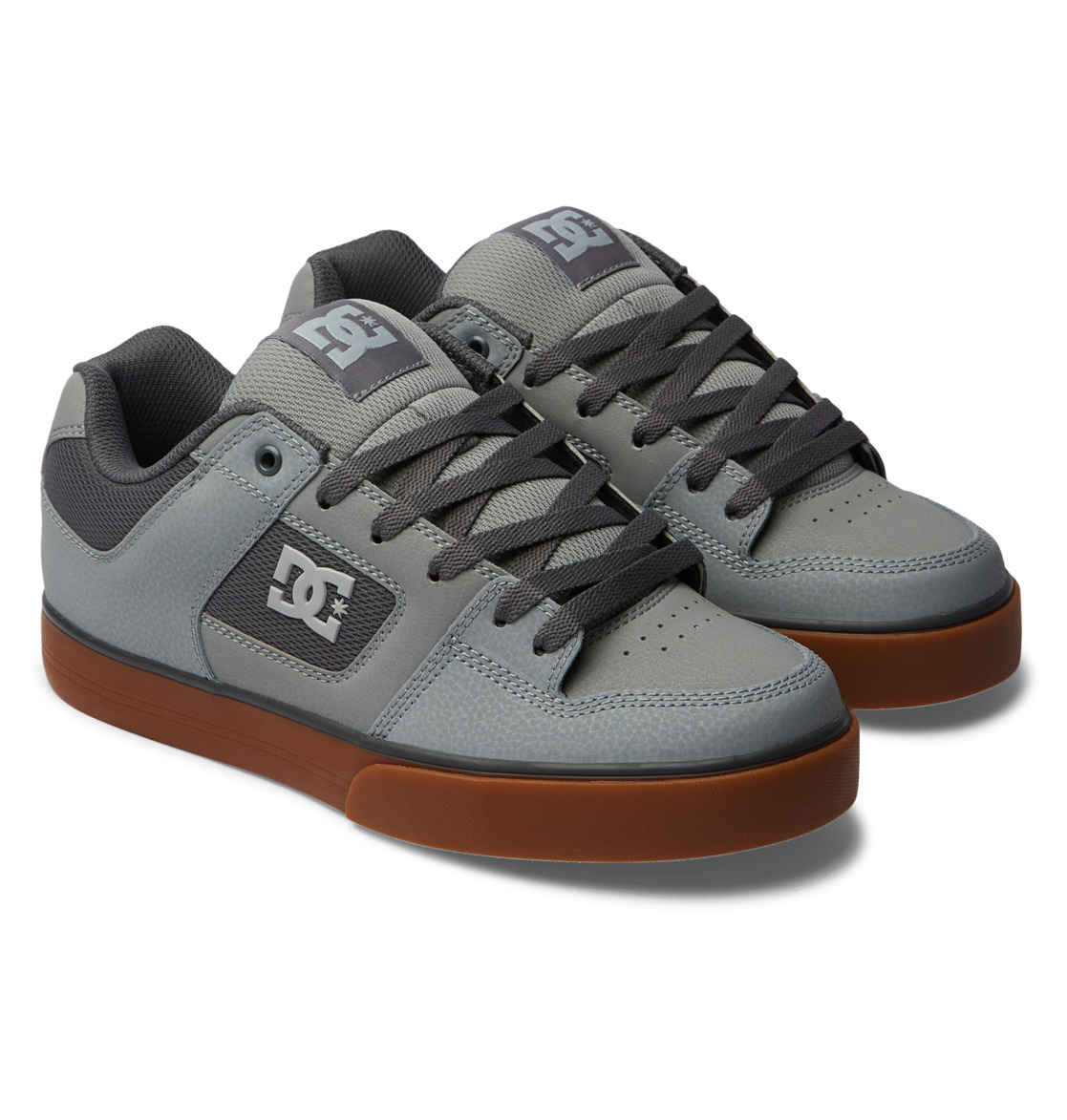 Chaussures homme DC Shoes Pure en cuir Gris