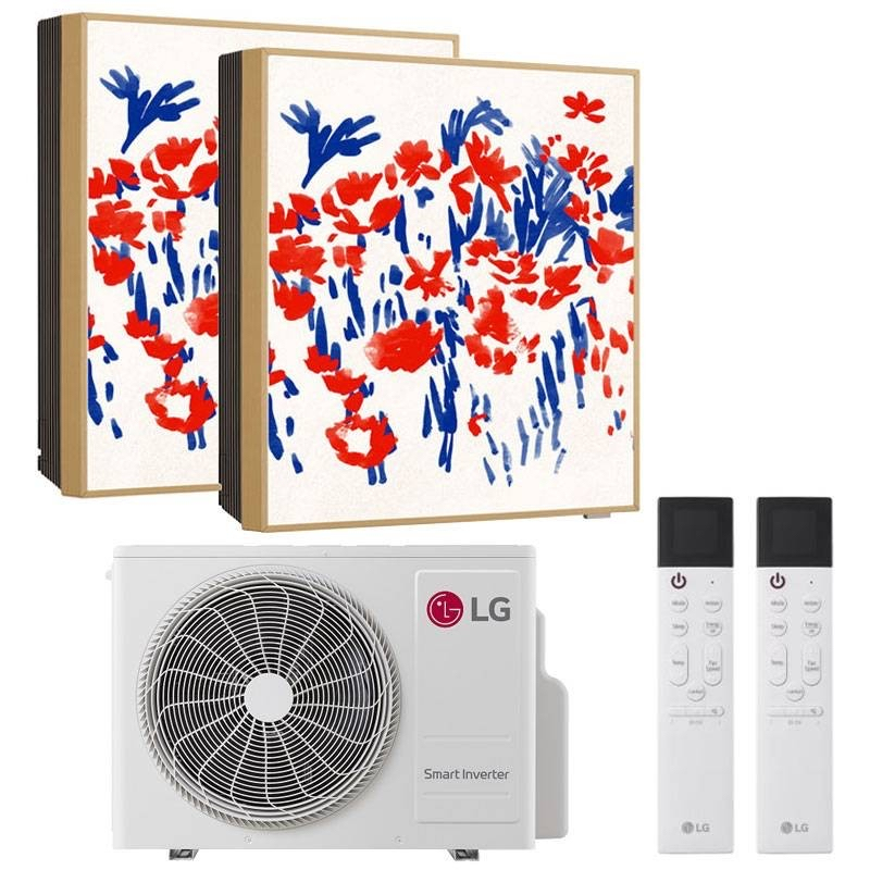 Climatiseur double split LG blanc Artcool Gallery Photo 9000 + 9000 BTU, A+++/A+++, réversible, Wi-Fi