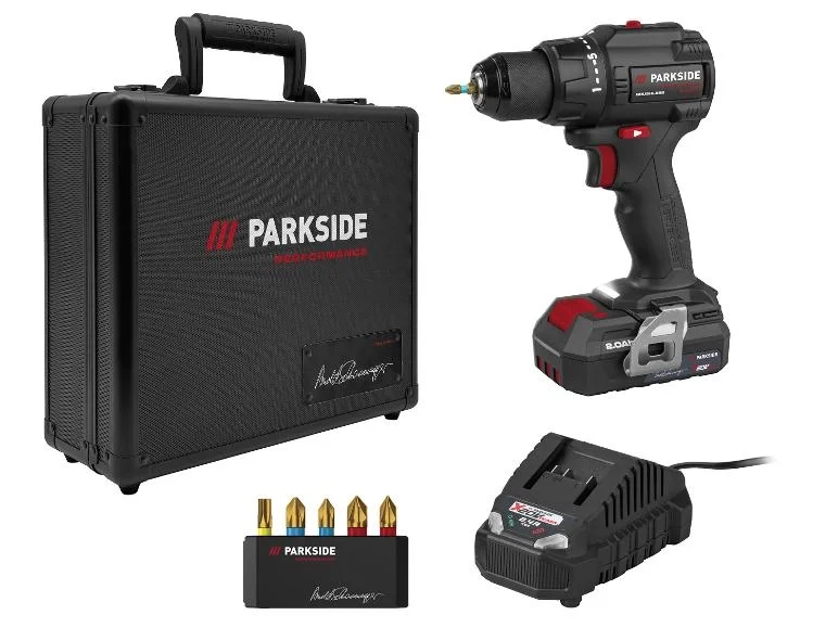 Perceuse Visseuse sans fil Parkside Performance Édition Signature 30 Ans - avec Batterie & Chargeur, 20V