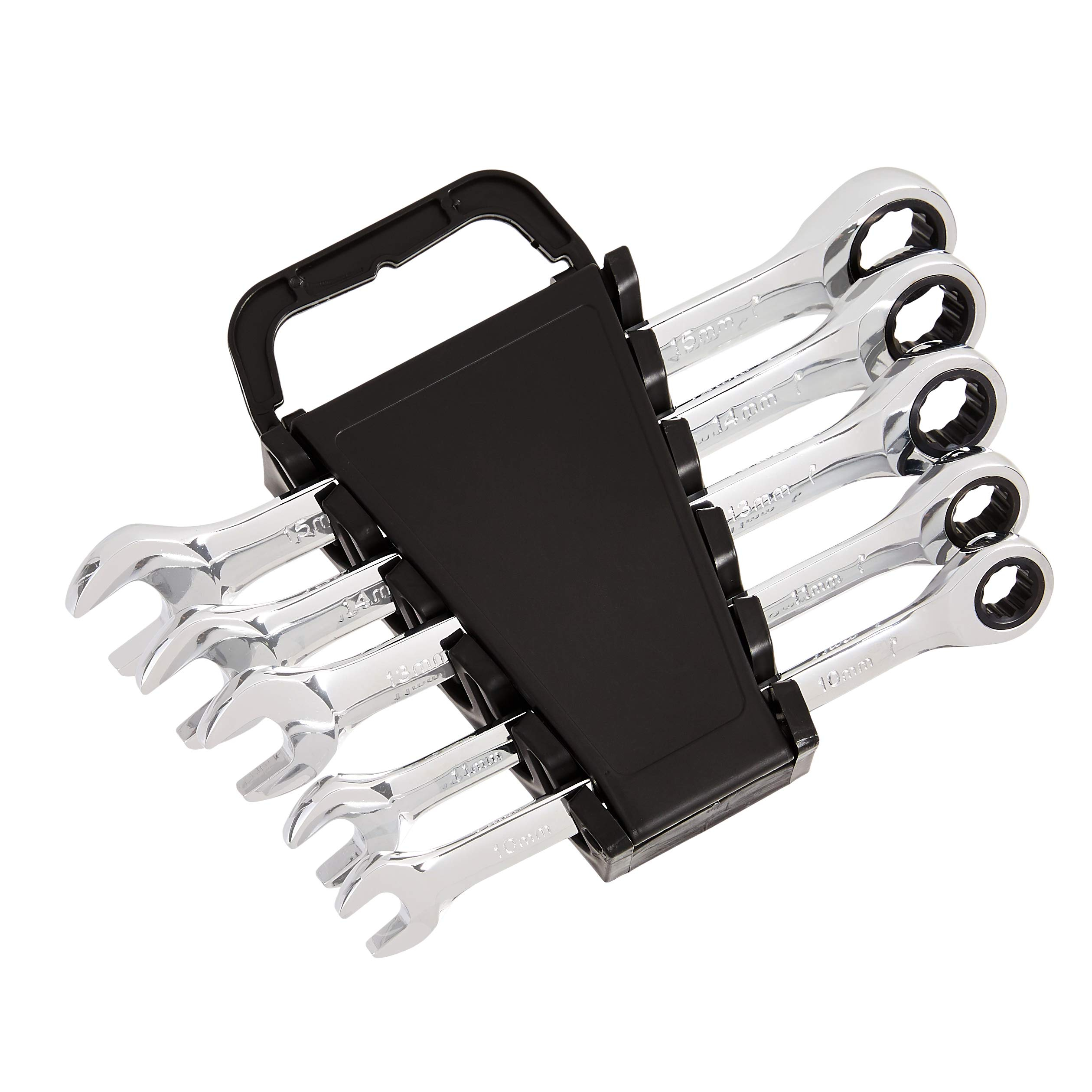 Lot de 5 clés à cliquet, système métrique Amazon Basics