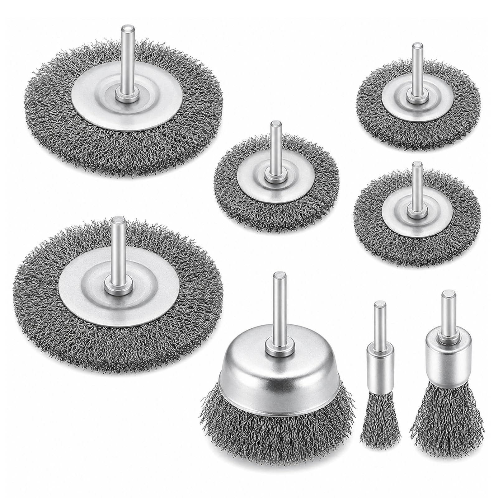 Lot de 8 brosses métalliques pour un nettoyage