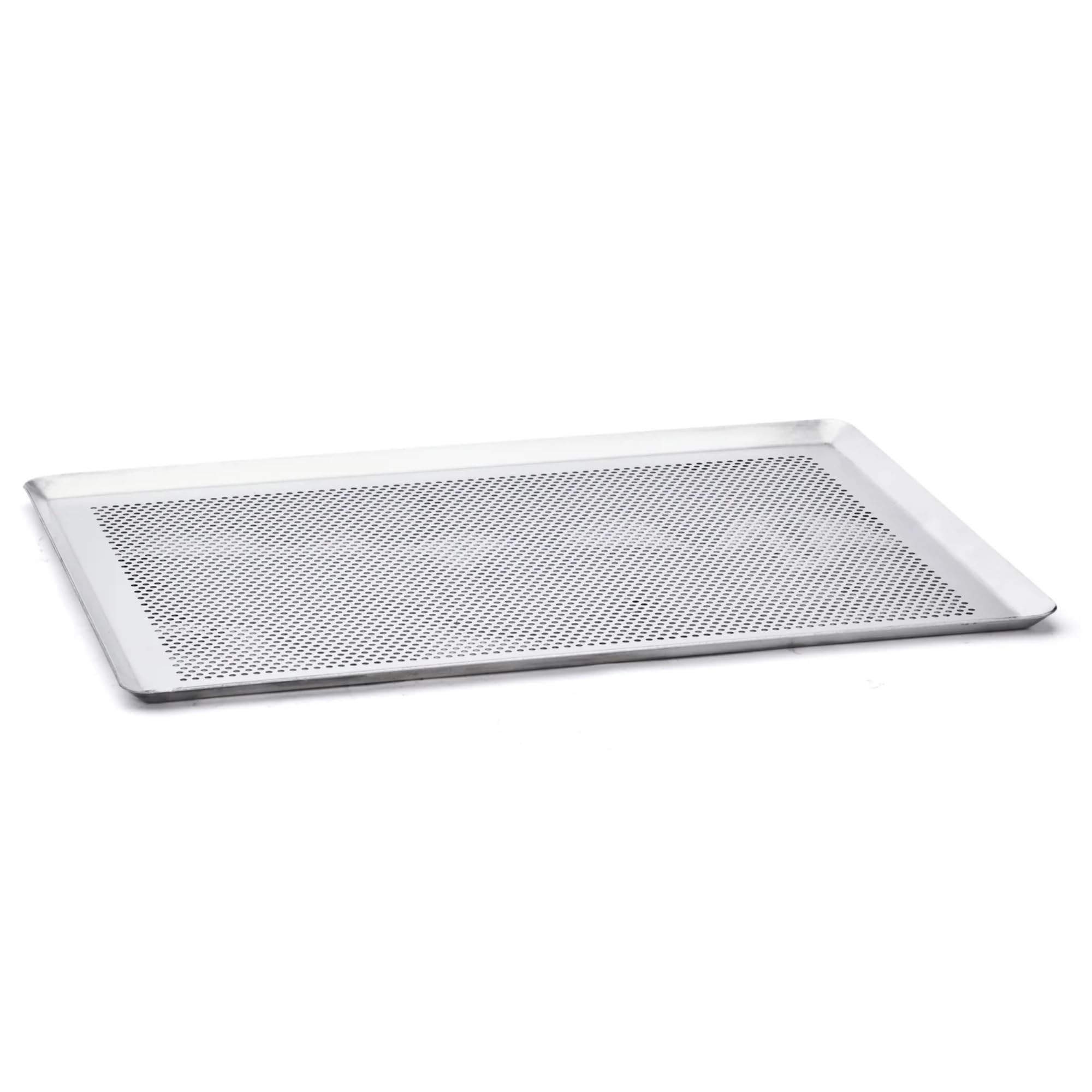 Plaque Pâtissière De Buyer - en Aluminium Perforée, Bords Pincés, 40x30cm, Argent