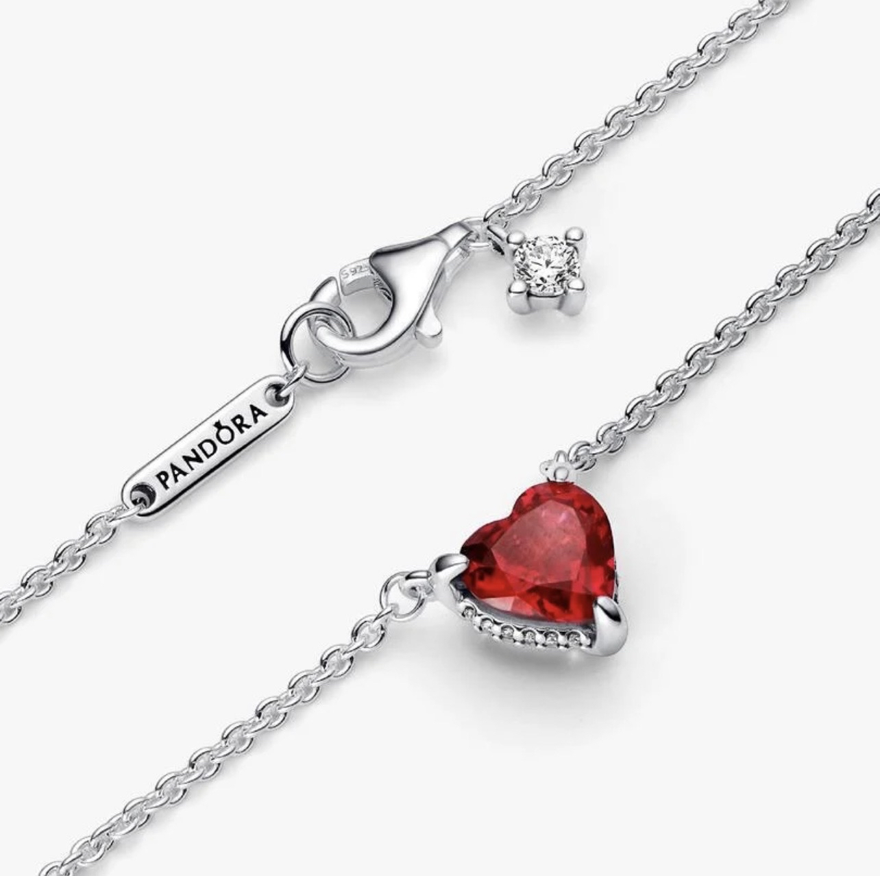 Collier Pandora Halo Coeur Scitillant