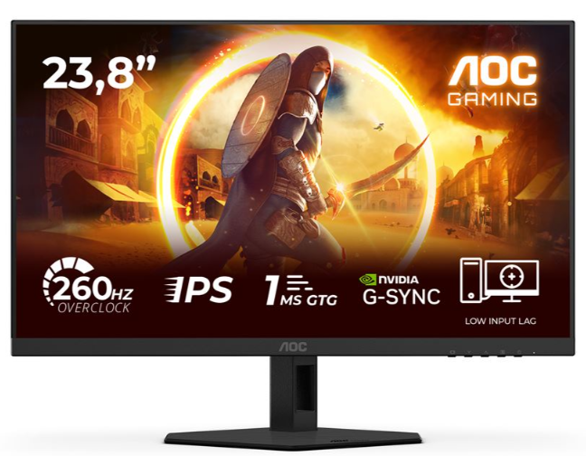 Ecran PC 24" Aoc 24G4ZRE - FHD, Dalle Fast IPS 240 Hz (260 Hz OC)