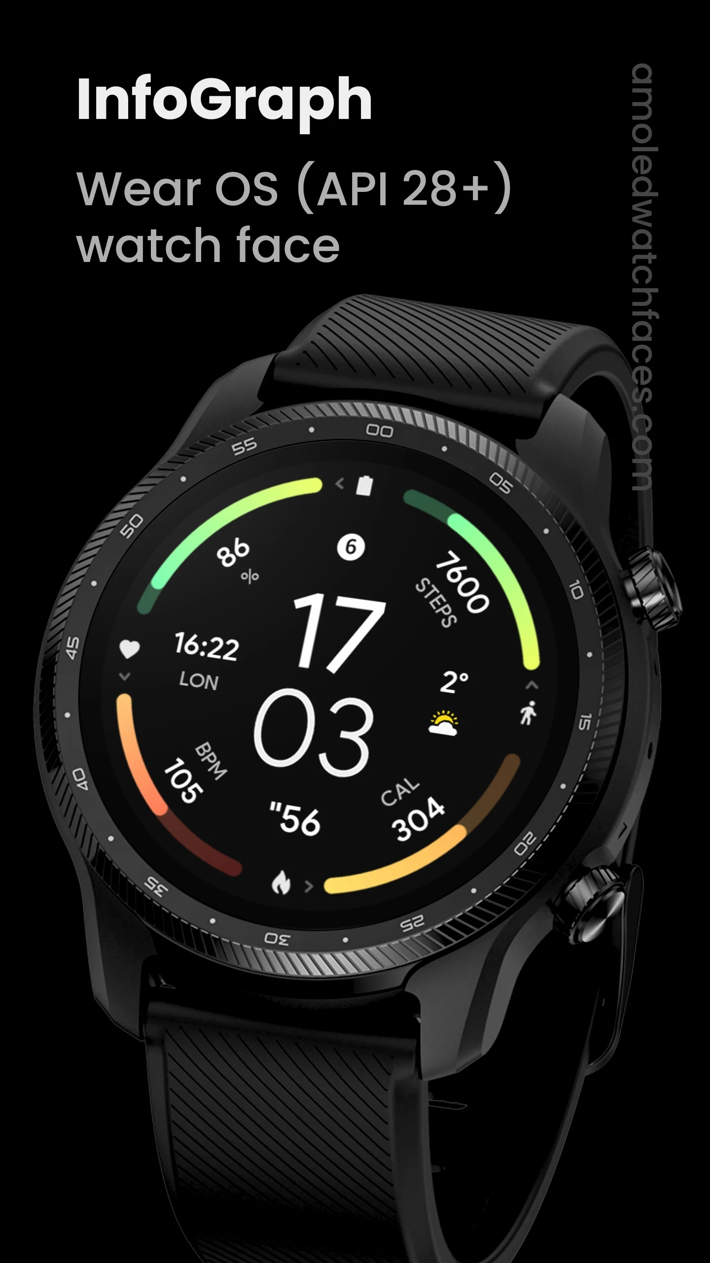 InfoGraph Watch Face gratuit sur Android (Dématérialisé - Wear OS)