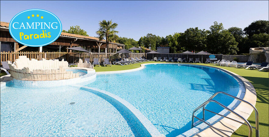 Séjour 8J/7N pour 4 personnes en Vendée au Camping Paradis La Grand'Métairie 4* - Mobil Home avec terrasse, Ex : 159€ du 29/08 au 05/09