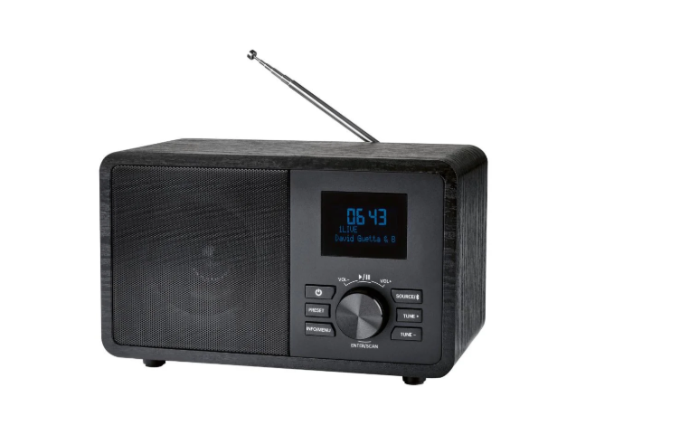 Radio Bluetooth DAB+ Tronic, noir ou blanc/brun