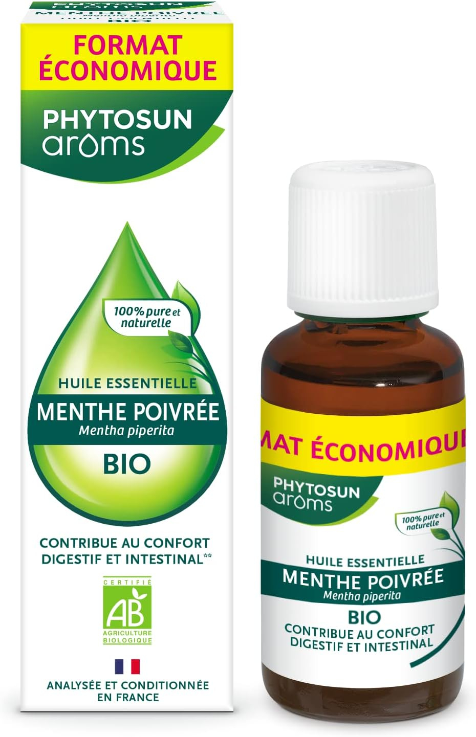 Huile Essentielle de Menthe Poivrée Phytosun Arôms Bio - 30 ml