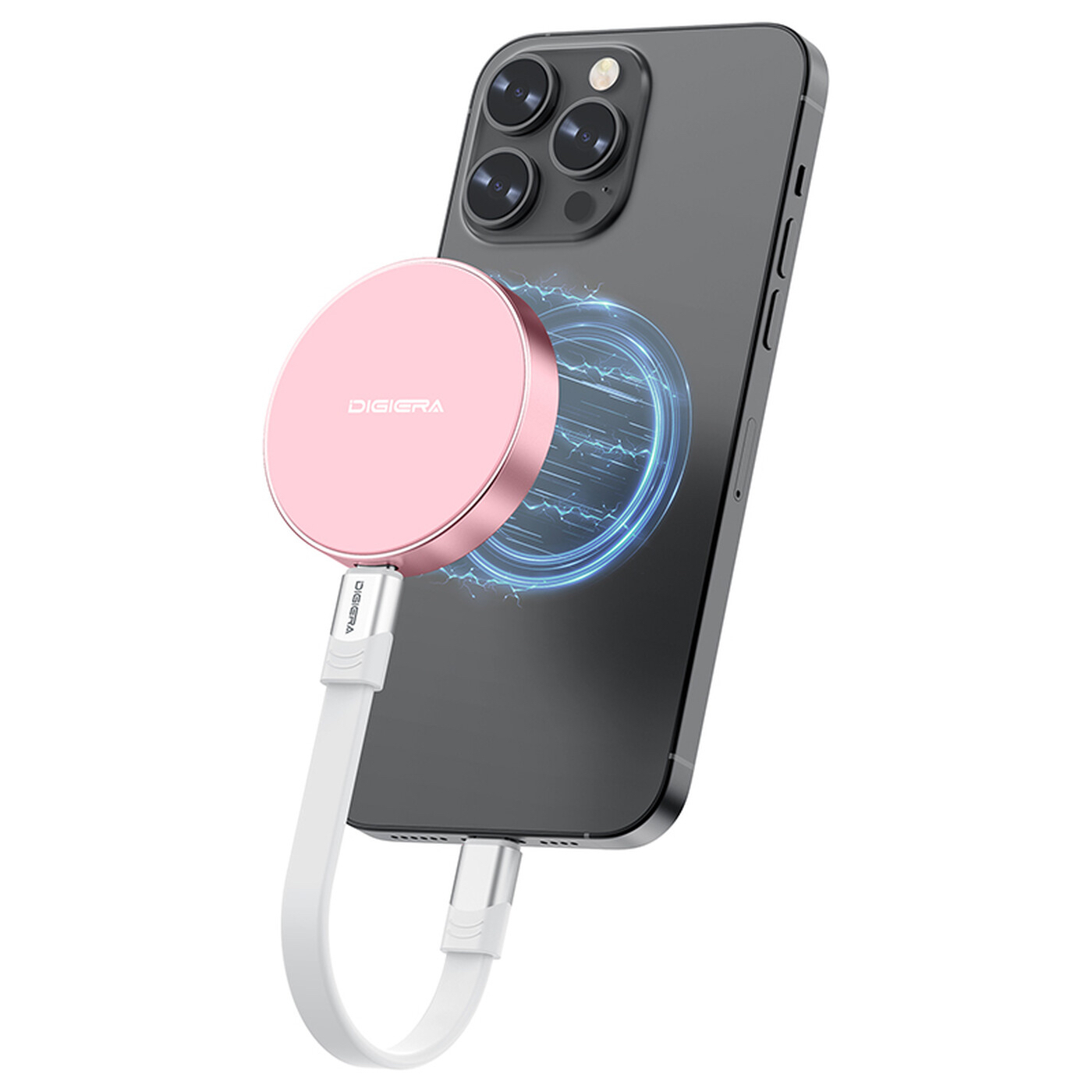 Disque Dur Externe DigiEra SSD Magnétique - 1To, Rose