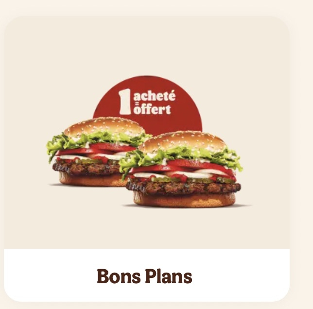 1 Burger Smoky Acheté = 1 offert (via l'application)