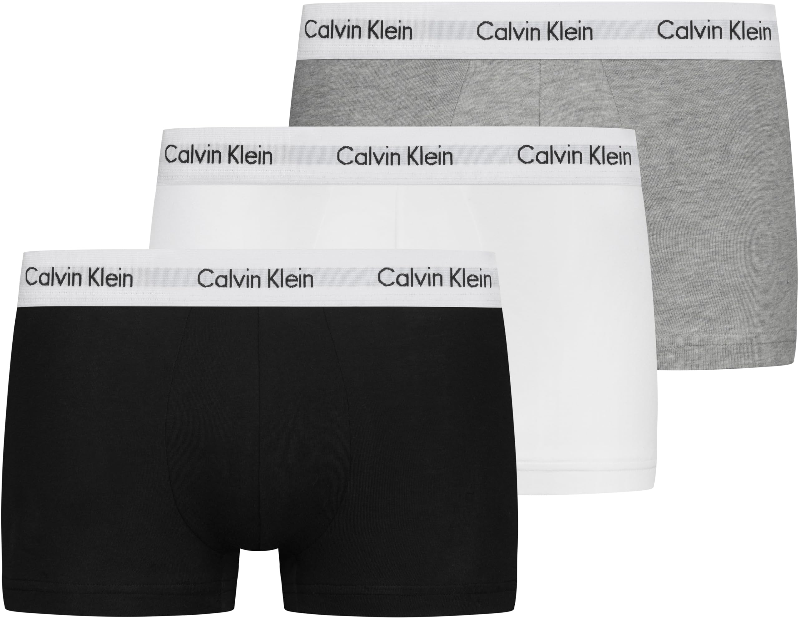 Pack de 3 boxers homme Calvin Klein Low Rise Trunk (95% coton) - Plusieurs couleurs
