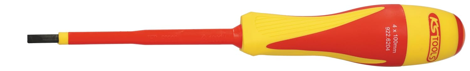 Tournevis fente ultimate isolé Ks Tools - 1000v, 4,0x100 mm, Acier inoxydable