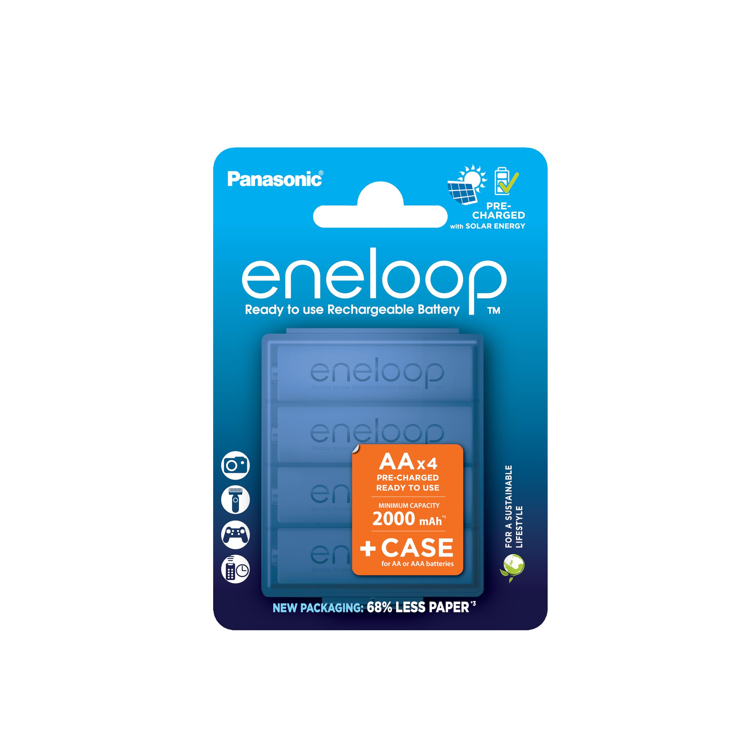[Prime] Lot de 4 Piles Ni-MH eneloop AA/Mignon - Rechargeables, renforcée 2000 mAh, (Via Prévoyez & Economisez)