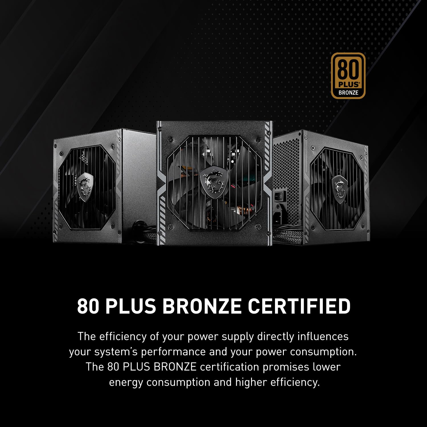 Alimentation MSI MAG A650BN - 650W, 80 PLUS Bronze, ATX, Rail Unique 12V, Ventilateur 120mm (Occasion - Comme Neuf)