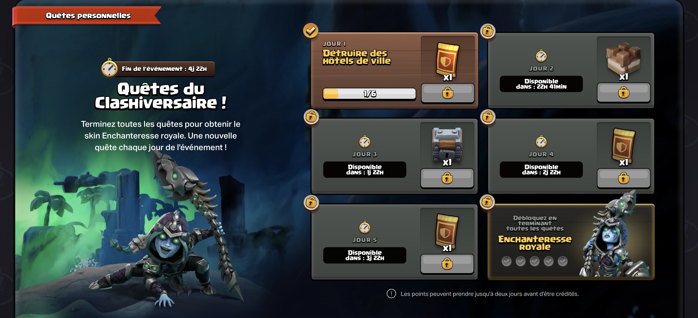 Quête Clashiversaire Clash of Clans : un skin Enchanteresse royale offert (Dématérialisé)