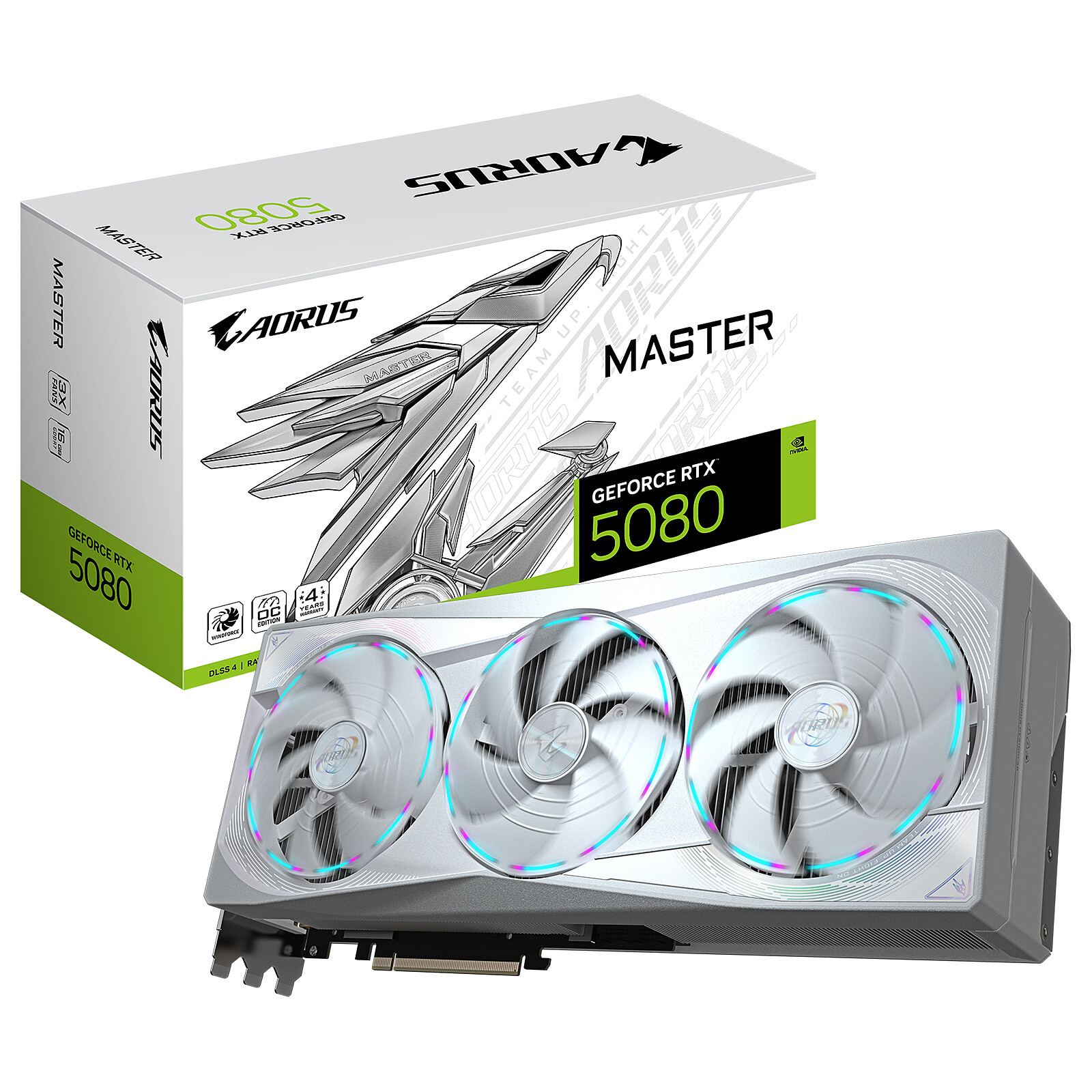 Carte Graphique AORUS GeForce RTX 5080 Master Ice 16G (Frontaliers Suisse)