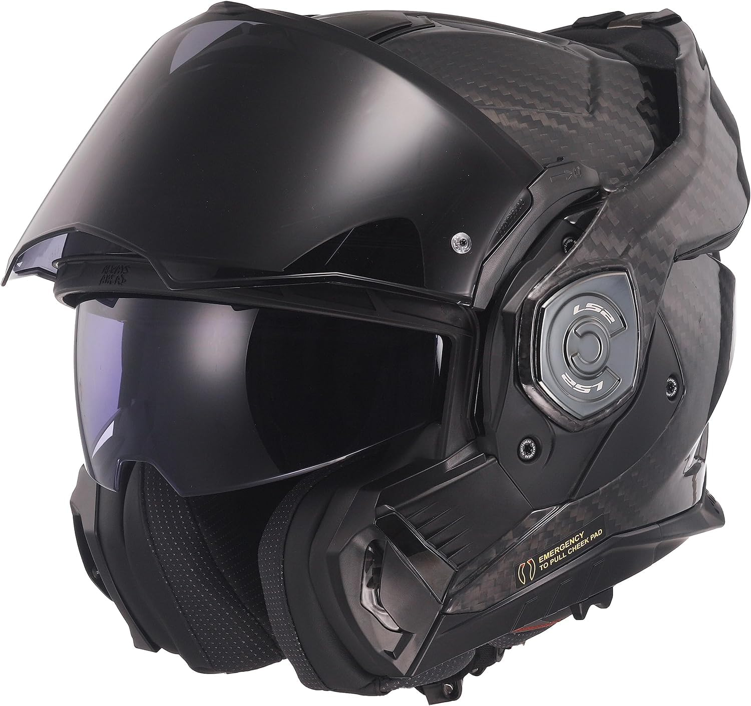 Casque de Moto LS2 Advant X Carbon - Anti-buée, Noir, Taille XL