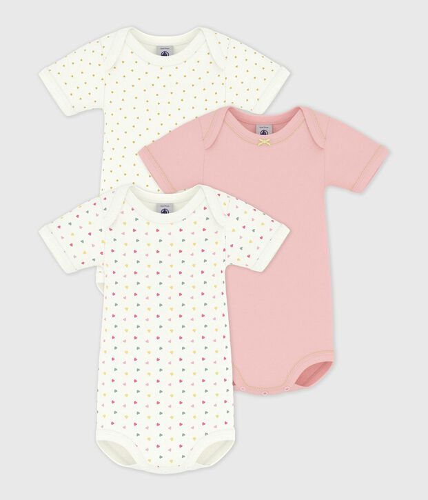 [Membres] Lot de 3 bodies bébés manches courtes en coton imprimé - 3 à 36 mois