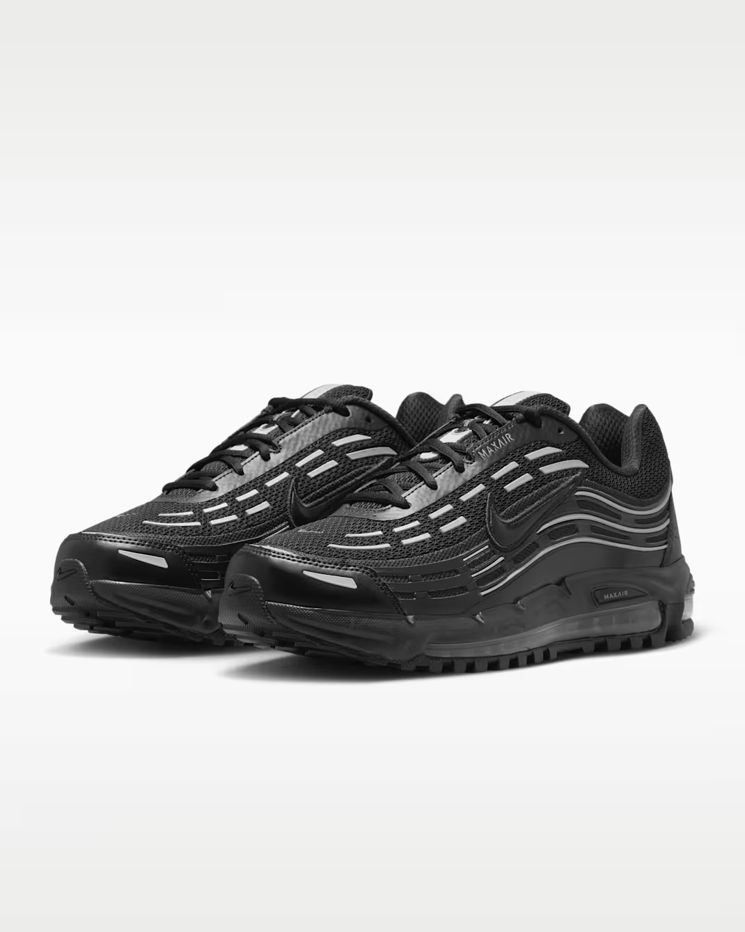 Chaussures Nike Air Max TL 2.5 Homme FZ4110-002 - Amorti Max Air intégral, textile respirant, cuir synthétique, noir, du 37 au 49