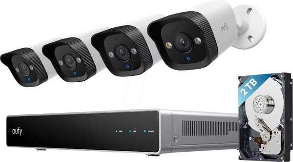 Système de surveillance NVR eufy Security E40 - 4K PoE, 8 Canaux, HDD 2 To, Vision nocturne Starlight, IA Local