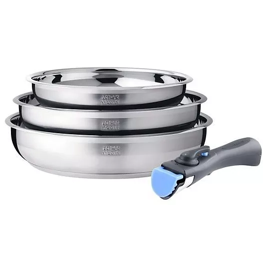 [Le Club+] Batterie de cuisine Arthur Martin 3 poêles - 20-24-26 cm + 1 poignée amovible