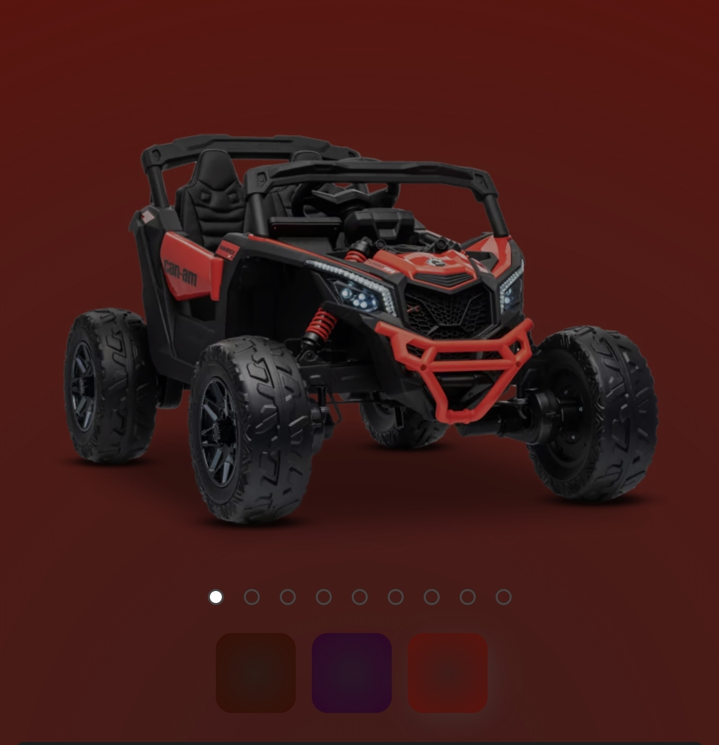 Buggy électrique enfant can am Maverick utv Orange