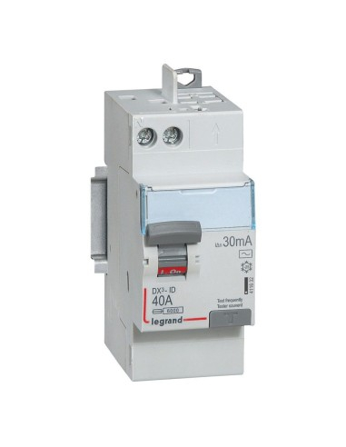 Interrupteur différentiel DX3-ID haut vis-haut Auto 2P 230V 40A Type AC 30mA