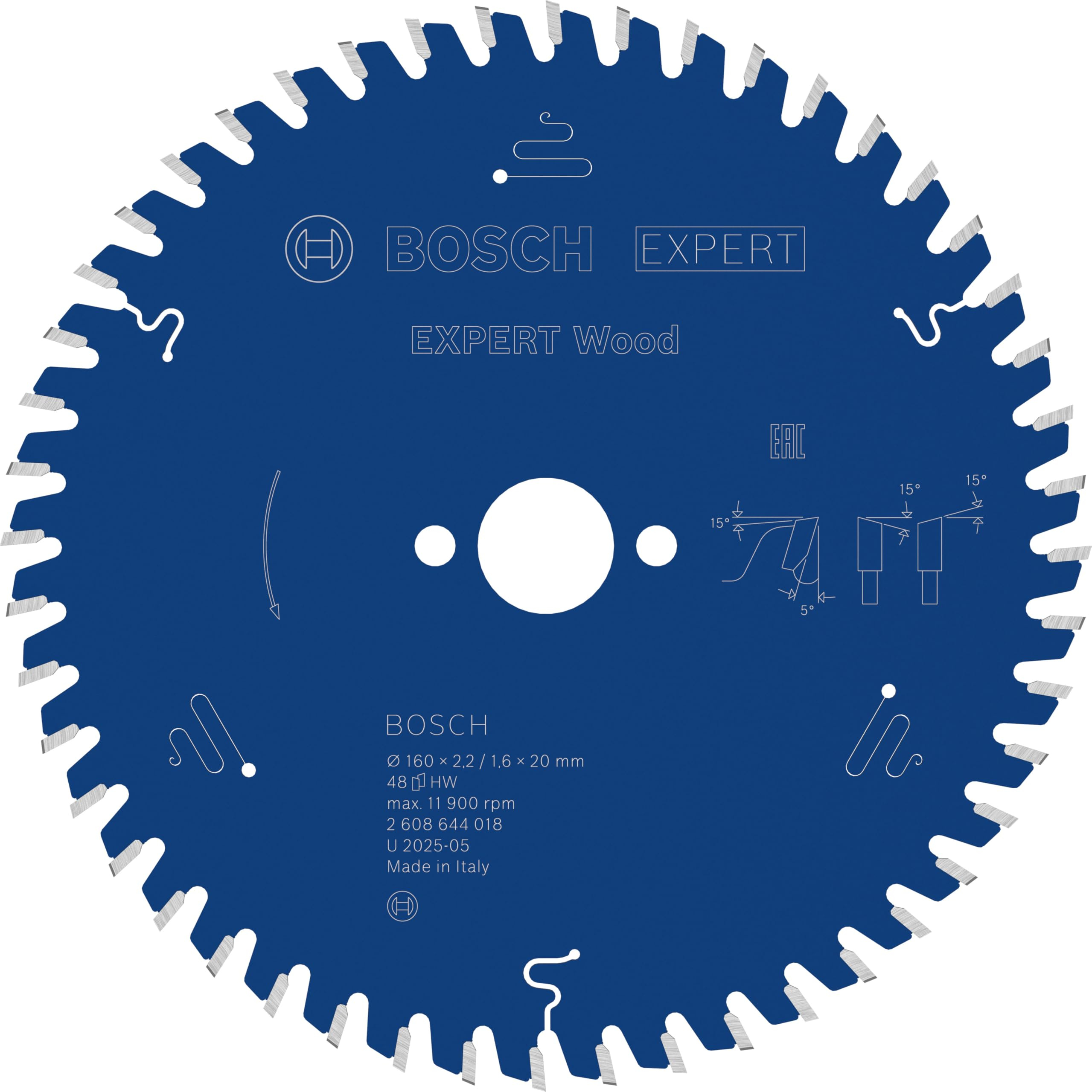 Lame de scie circulaire Bosch PRO EXPERT Wood 48 dents 160x20 mm