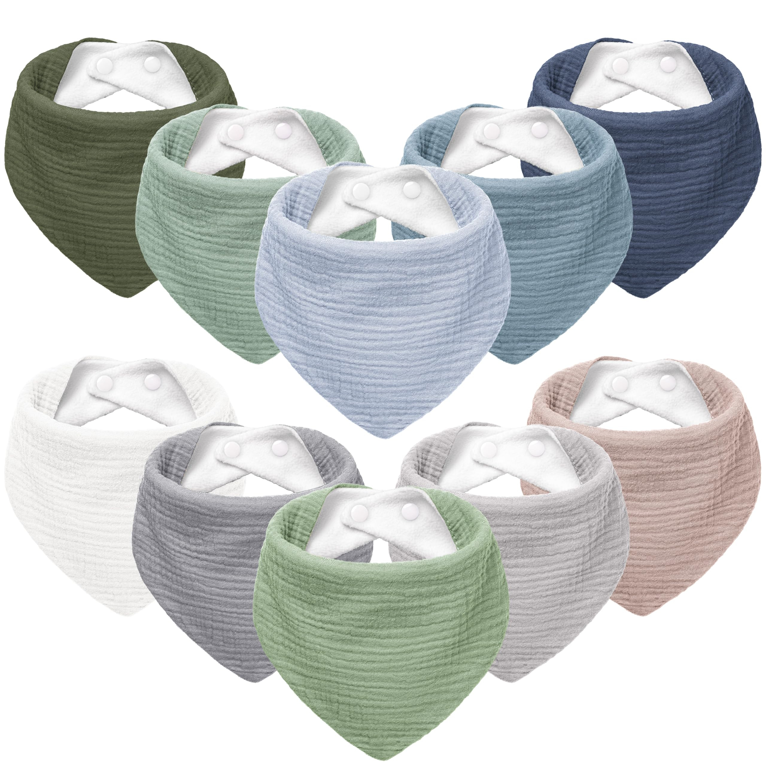 Lot de 10 Bavoirs Bébé Bandana Susurration (Vendeur Tiers)
