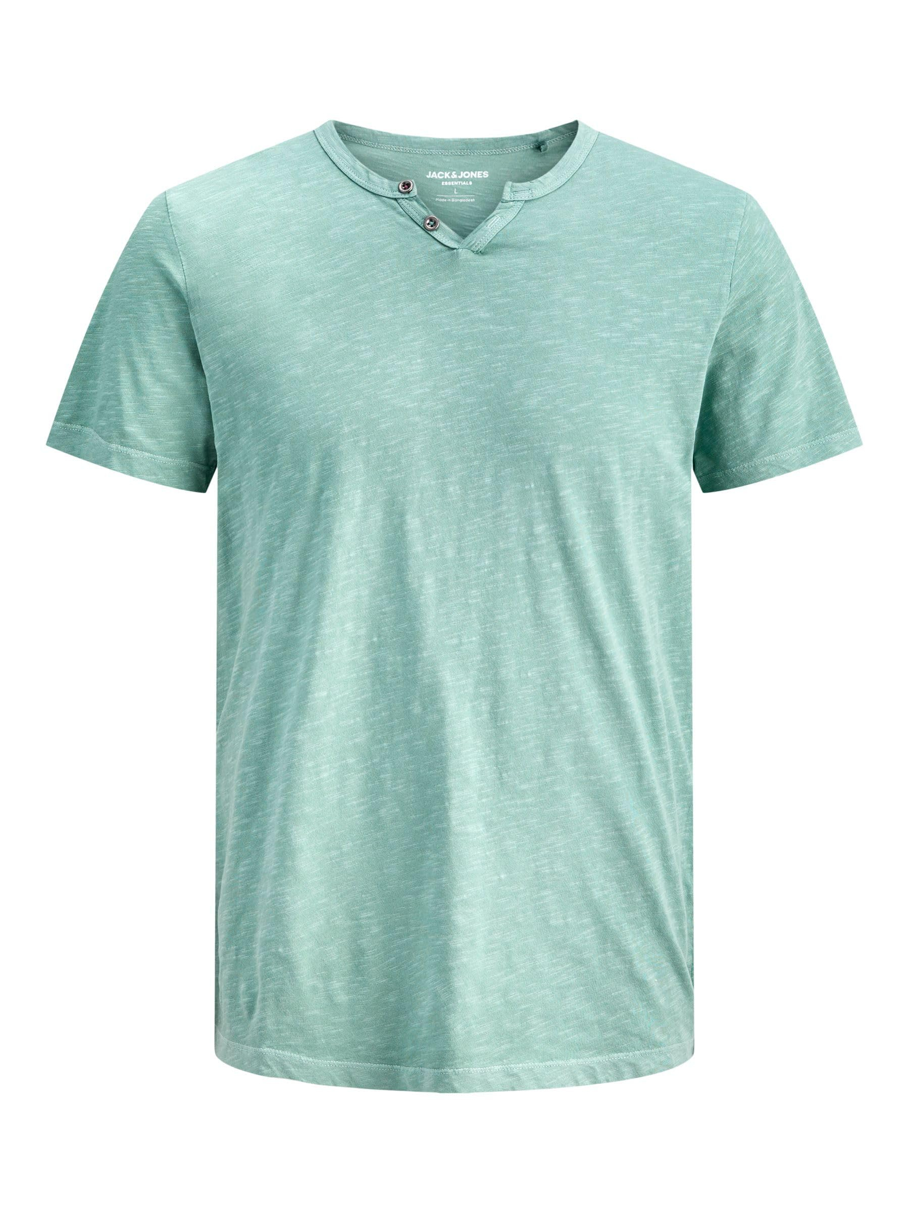 T-Shirt homme Jack & Jones - Chiné Col Fendu