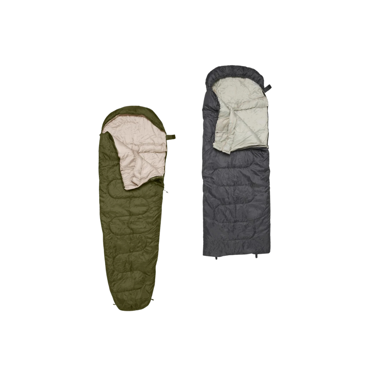 Sac de couchage Crivit adulte - 220cm, température confort –0,5 °C, forme couverture ou momie, avec poche et sac de rangement