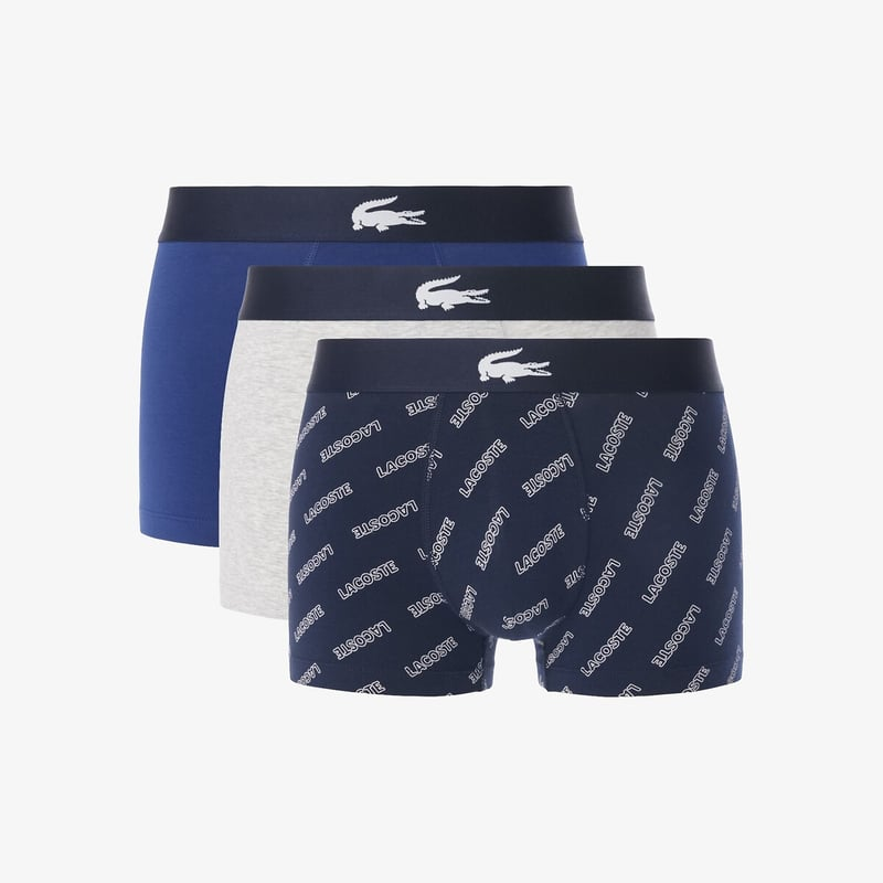 Lot de 3 boxers courts Lacoste - Coton stretch, tailles XS à 2XL