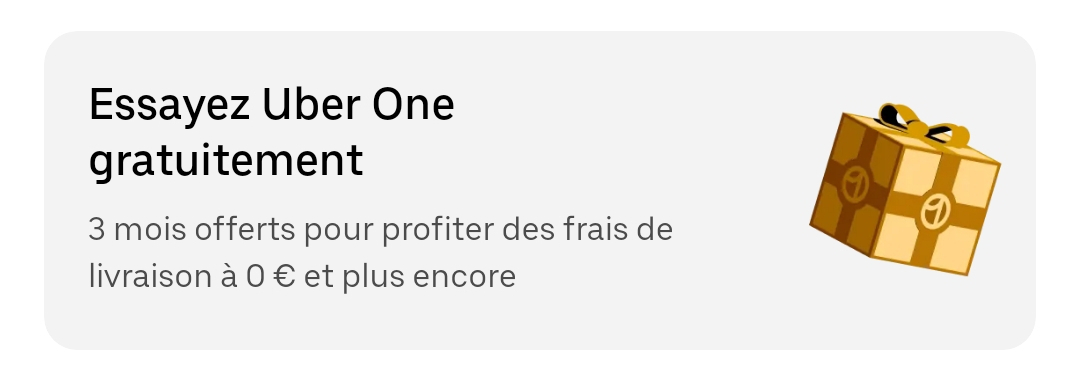 [Nouveaux Clients Uber One - The Corner] 3 mois d'abonnement à Uber One offerts