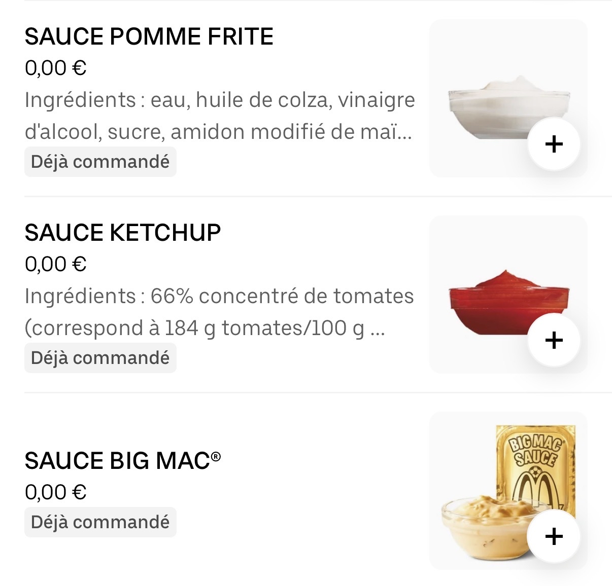 Sauces Mcdo Gratuites - La Londe-Les-Maures (83)