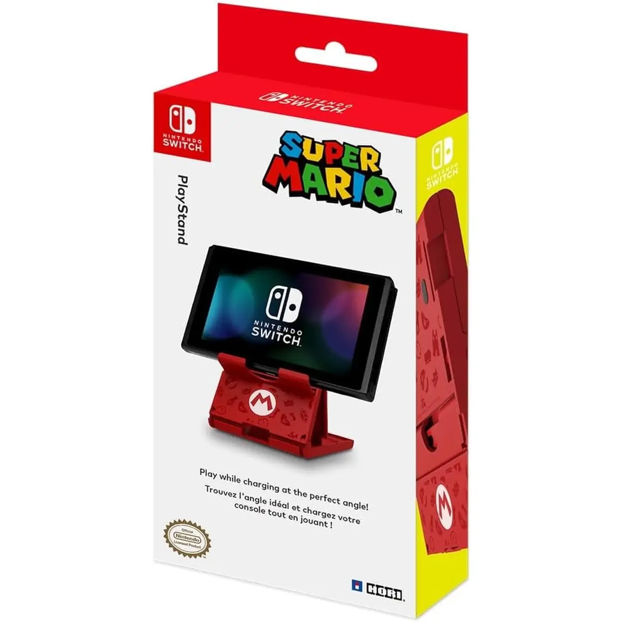 Support HORI SuperMario pour Nintendo Switch - Réglable 3 Positions, rouge