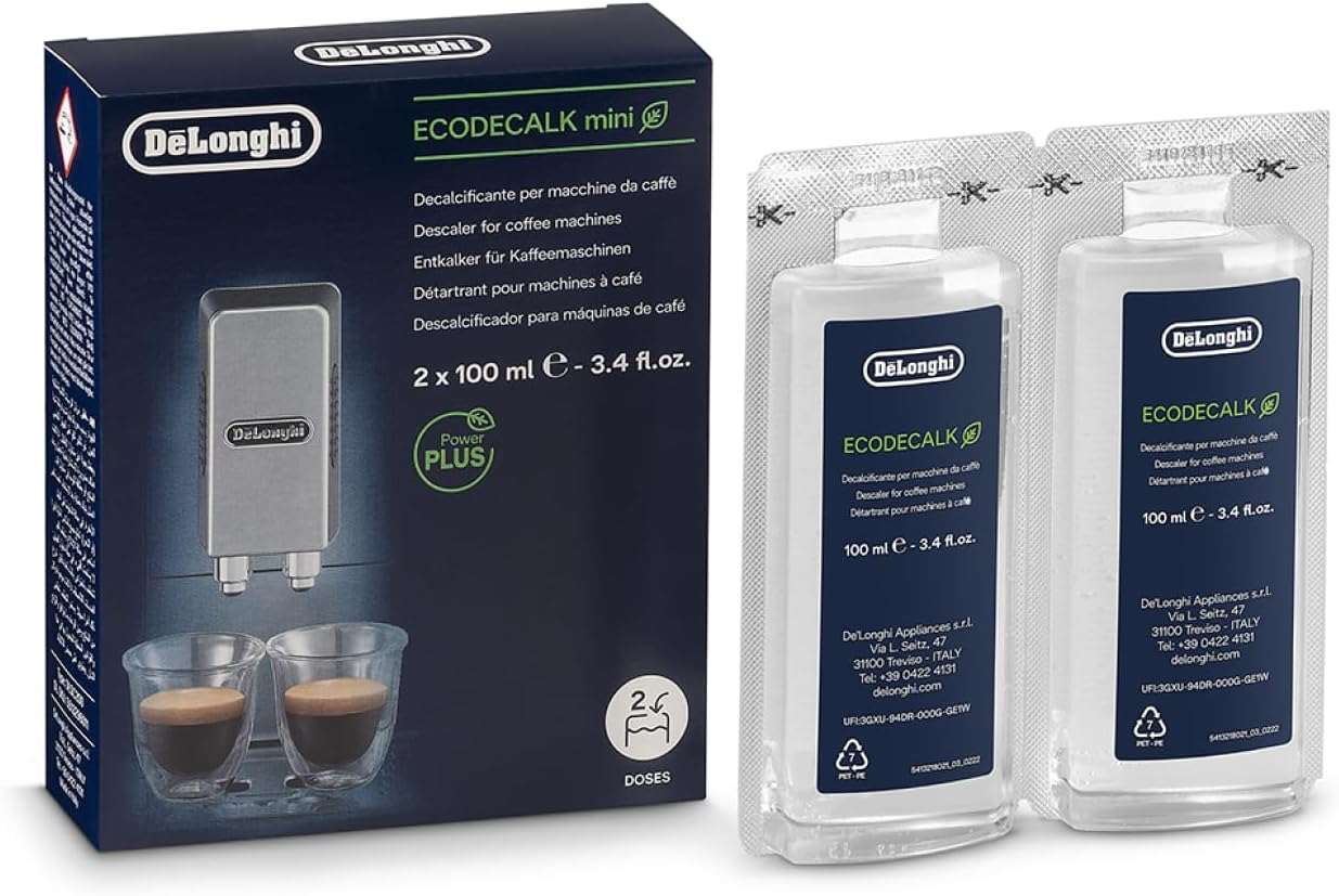 Lot de 2 Flacons de 100ml Détartrant Delonghi EcoDecalk - pour Machine à Café