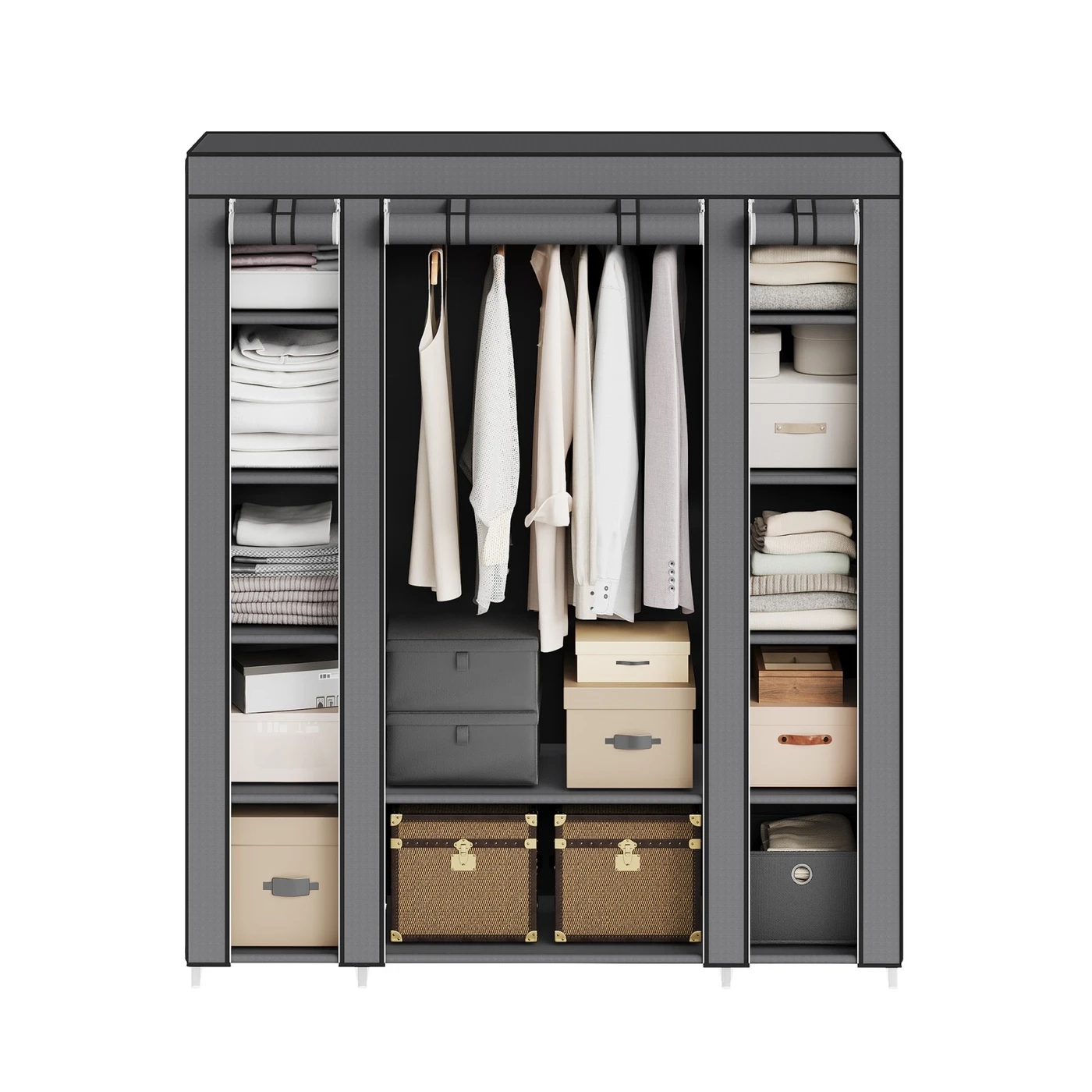 Armoire en Tissu avec housse Ochama x Songmics