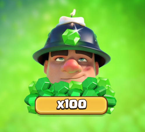 100 gemmes offertes sur Clash Royale
