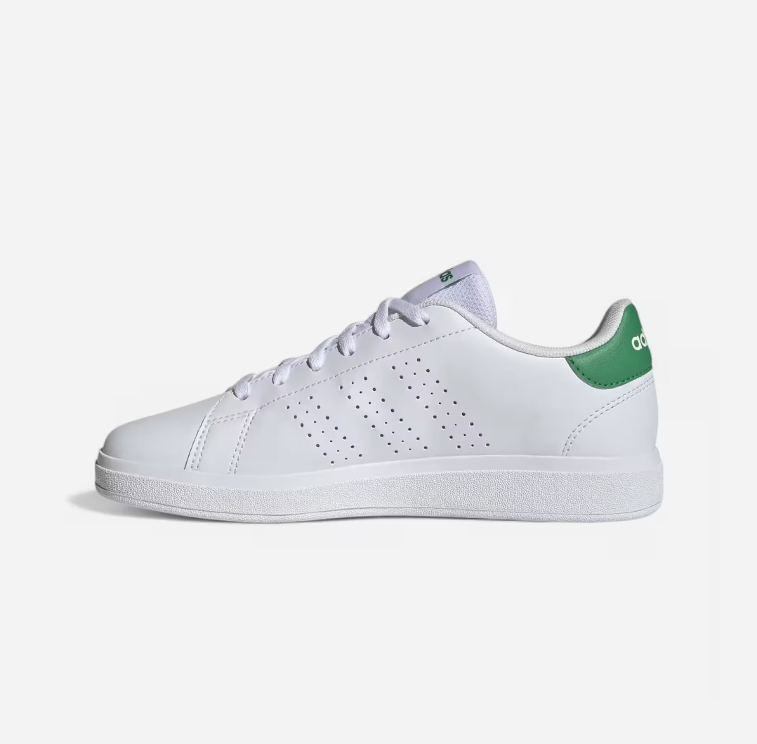 Baskets Enfants Adidas Advantage - Blanc/vert, Plusieurs tailles disponibles