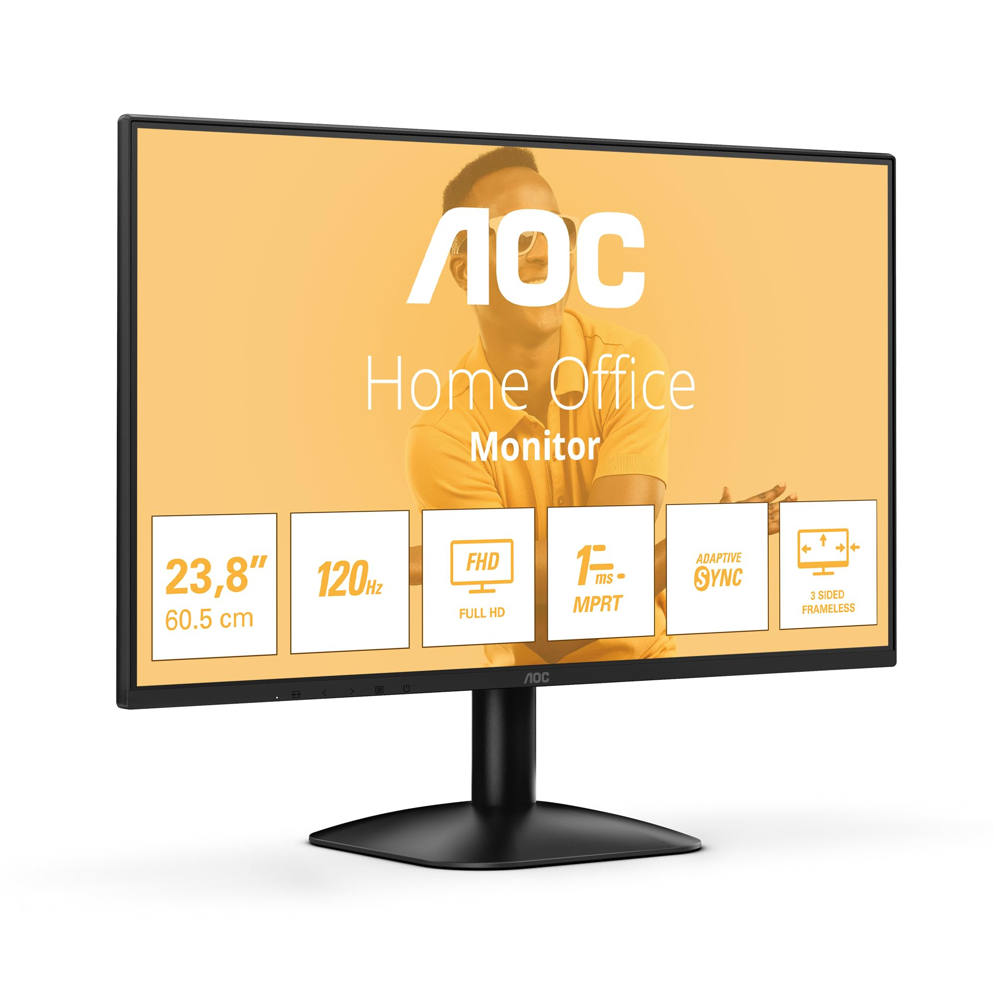 Écran PC 23.8" AOC 24B31H - Dalle IPS, Full HD (1920 x 1080), 120 Hz, 1 ms MPRT
