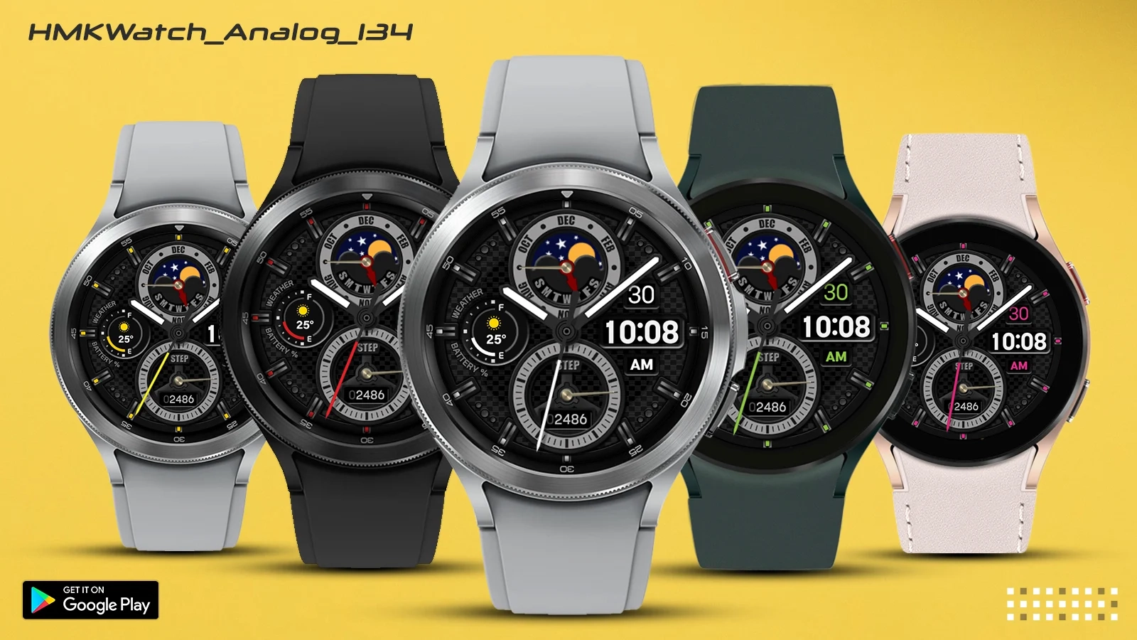 Cadran montre connectée MKWatch Analog 134 gratuit sur Android (Dématérialisé - Wear OS)