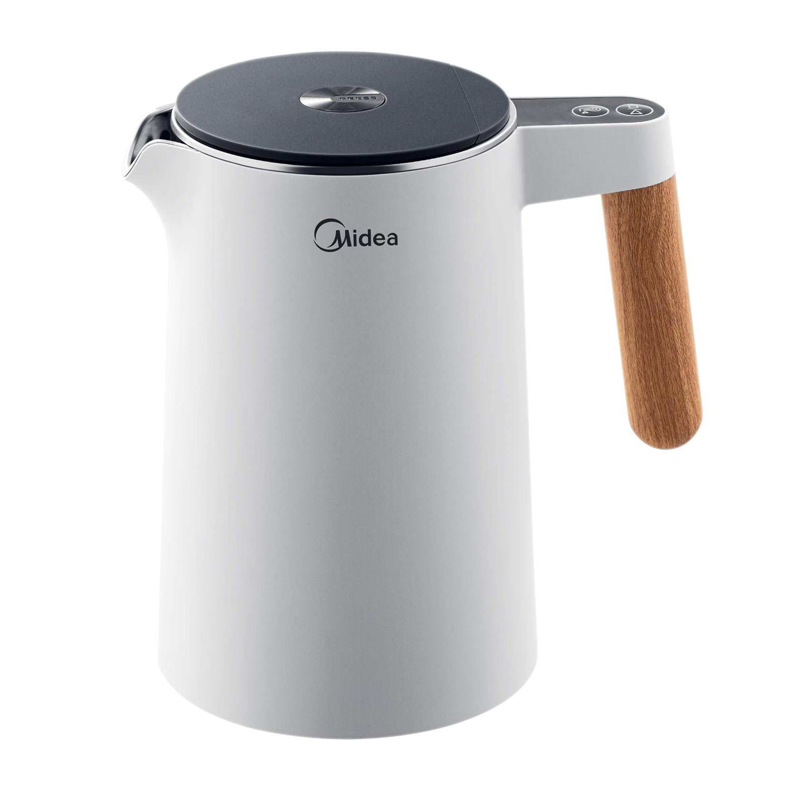 Midea Bouilloire Électrique en Acier Inoxydable MKE15H2ADW - 1,5L, 2200W avec Réglage de Température, Sans BPA