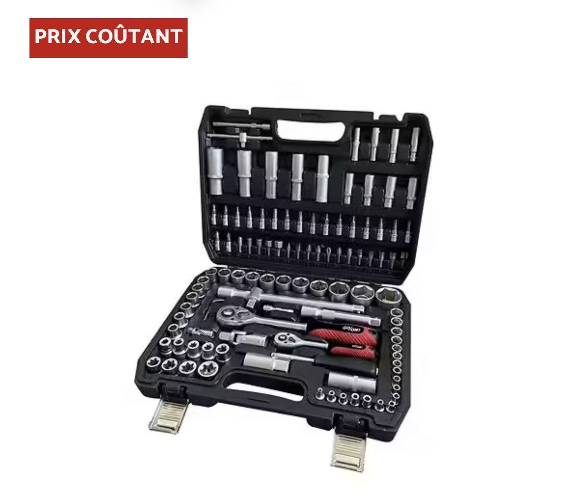 Boîte à outils coffret cliquets 108 pièces (1/4"&1/2")