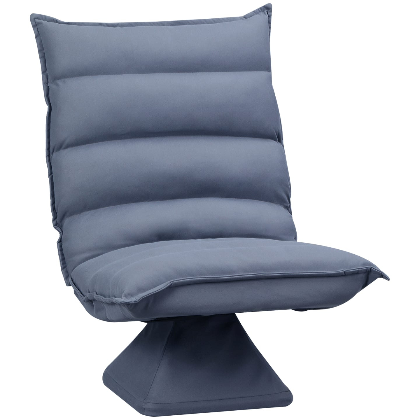 Fauteuil de Sol Homcom Paresseux - Pivotant 360°, Dossier Réglable, Haute Densité, Coloris Gris (Vendeur Tiers)