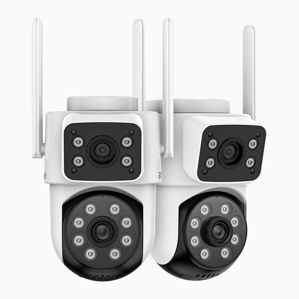 Lot de 2 Caméra de Surveillance Annke WCD220 - WiFi Extérieure Double Objectif 4MP, WiFi 2,4 GHz, Détection Humaine, Vision Nocturne